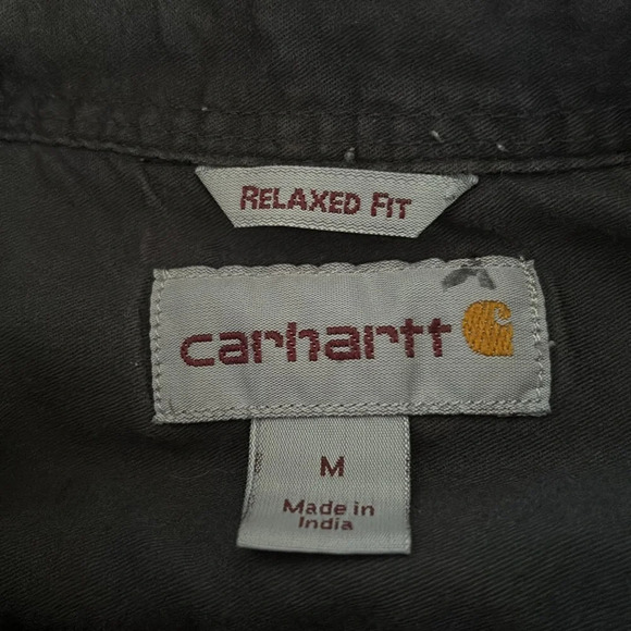 Carhartt men’s red long sleeve button down plaid shirt size medium - Picture 7 of 8